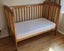 Solid wood baby cot + mattress + cover protector + linen Carousel 1