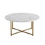 Dreamo White Marble Effect Round Coffee Table With Gold Legs Carousel 1