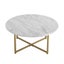 Dreamo White Marble Effect Round Coffee Table With Gold Legs Carousel 3
