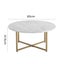 Dreamo White Marble Effect Round Coffee Table With Gold Legs Carousel 4