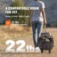 Cat Carrier with Wheels Airline Approved Rolling Pet Carrier 22 lbs Grey Carousel 3