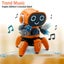 Smart Six-jaw Robot for Kids Space Dancing with Music Light Projection-Orange Carousel 4