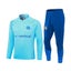 Marseille Soccer Suit with Long Sleeves Half Zipper -LightBlue Carousel 1