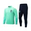 Soccer Jersey with Sleeves Print Half Zipper Football Training Kits -Green Carousel 1