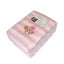 Girls Flowers and Bear Pack of 3 Embroidered Polar fleece Stripe Cot Blankets Carousel 3