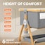 PlayPals 3-in-1 Baby Cot Crib Bed Bassinet Bedside Sleeper Portable Foldable Carousel 3