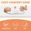 PlayPals 3-in-1 Baby Cot Crib Bed Bassinet Bedside Sleeper Portable Foldable Carousel 6
