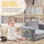 Playpals Kids Sofa Convertible Couch Fold Out Play Couch Toddler Sofa Grey Carousel 7