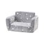 Playpals Kids Sofa Convertible Couch Fold Out Play Couch Toddler Sofa Grey Carousel 11
