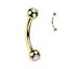 Implant Grade Titanium Curved Barbell with Jewelled Balls. Carousel 1