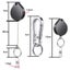 Heart Retractable Key Chain Heavy Duty ID Card Clip Lanyard Extendable Keychain Carousel 6