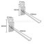50PCS BULK Slatwall Hooks 150mm 100mm Slat Wall Grooved Panel Hook 3.2MM Carousel 6