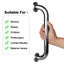 2pcs Safety Rail Wall Grab Bar Pull Shower Handle Bathroom 304 Stainless Steel Carousel 3