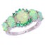 925 Silver Green Fire Opal Ring For Women Jewelry Gifts Wedding Engagement Rings Carousel 1