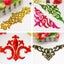1 Piece Gold Sequined Appliques Iron On Embroidered Patches Cosplay Costumes Carousel 2