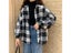 Women Blouses Turn-down Collar Spring Shirts Plaid All-match BF Batwing-sleeve Carousel 3