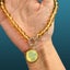 Uranium Glass Beaded choker with cabochon pendant Carousel 2