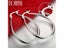 925 Sterling Silver 41mm Smooth Circle Hoop Earrings For Women Lady Gift Carousel 3