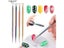 5PCS Nail Art Dotting Pen Stainless Steel Dual End Painting Tools Carousel 7