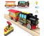 Motorized Train for Wooden Track, Remote Control Train with Magnetic Connec Carousel 3