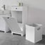 White Bathroom Cabinet With Laundry Basket And Drawer Carousel 3
