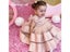 Puffy Layers Pink Flower Girl Dresses Satin Bow Kids Princess Dress Bow Carousel 4