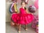 Puffy Layers Pink Flower Girl Dresses Satin Bow Kids Princess Dress Bow Carousel 5