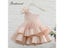 Puffy Layers Pink Flower Girl Dresses Satin Bow Kids Princess Dress Bow Carousel 1