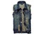 Men's Ripped Jean Vest Hip Hop Jean Coat Waistcoat 6XL Carousel 4