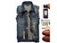 Men's Ripped Jean Vest Hip Hop Jean Coat Waistcoat 6XL Carousel 1