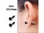 1 Pair Punk Black Multiple Styles Stainless Steel Stud Earrings For Men And Carousel 7