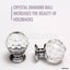 2Pcs Silver Metal Crystal Curtain Holdback Wall Tie Backs Hooks Holder Hanger Carousel 3