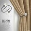 2Pcs Silver Metal Crystal Curtain Holdback Wall Tie Backs Hooks Holder Hanger Carousel 9