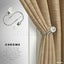 2Pcs Silver Metal Crystal Curtain Holdback Wall Tie Backs Hooks Holder Hanger Carousel 10
