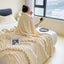 Luxurious Faux Rabbit Fur Throw Blanket -Cozy for Couch, Office, Outdoor& Travel Carousel 4