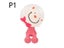 1PC Multifunctional Cute Cartoon Animal Suction Cup Toothbrush Holder Hooks Carousel 1