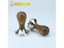 Coffee Tamper Powder Hammer 304 Stainless Steel Golden Solid Wood Handle 51MM Carousel 3