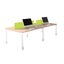Oblique 4 Person Back to Back Desk Carousel 1