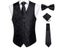 Mens Slim Fit Wedding Suit Vest Casual Sleeveless Waistcoat Set Carousel 2