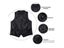 Mens Slim Fit Wedding Suit Vest Casual Sleeveless Waistcoat Set Carousel 5