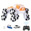 8WD Stunt RC Car 360?aRotation with Spray and Cool LED Lights for Kids-Orange Carousel 1