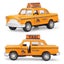 NYC Classic Checkered Taxi Cab Alloy Diecast Pullback Toy with Light & Sound Carousel 4