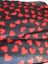 SATIN POLYESTER FABRIC x 1>>>> BLACK WITH HEARTS PATTERN>>> >>>>>NEW Carousel 3