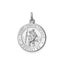 Sterling Silver Rhodium Plated Saint Christopher Medal Pendant, 21x15mm Carousel 1