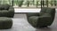 "Lola" Ottoman in Naixe green Fabric Carousel 3