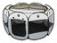 Foldable Pet Playpen - 114cm x 58cm - Lodge Style Octagonal Fabric Crate Carousel 1