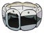 Foldable Pet Playpen - 114cm x 58cm - Lodge Style Octagonal Fabric Crate Carousel 2