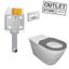 EX - DISPLAY - ELLISSE ACCESSIBLE BACK TO WALL TOILET PAN W/SEAT NO LID Carousel 1
