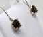 10ct Yellow Gold & Silver Brown Stone Earrings - 2gm - 168922 Carousel 3
