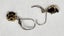 10ct Yellow Gold & Silver Brown Stone Earrings - 2gm - 168922 Carousel 7